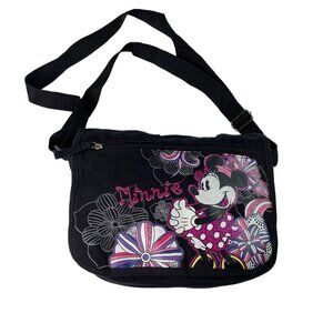 Disney Minnie Mouse Crossbody Purse Black Pink Handbag Boho Chic u Adjustable St